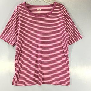 M Women's Striped Pink Tee